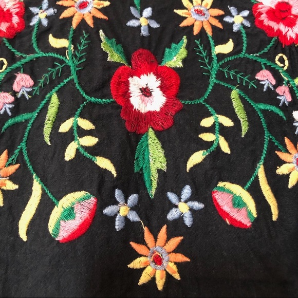 VTG 1930s Style Embroidered Peasant Dress - Picture 4 of 9